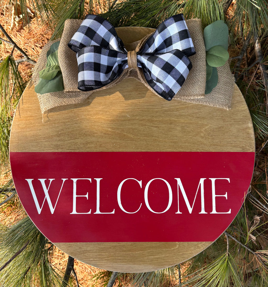 Customizable Wooden Door Hanger