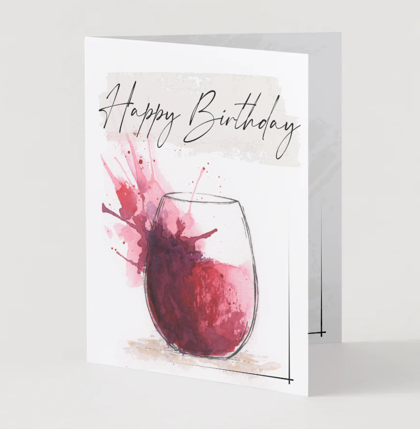 Birthday Card {Wine}